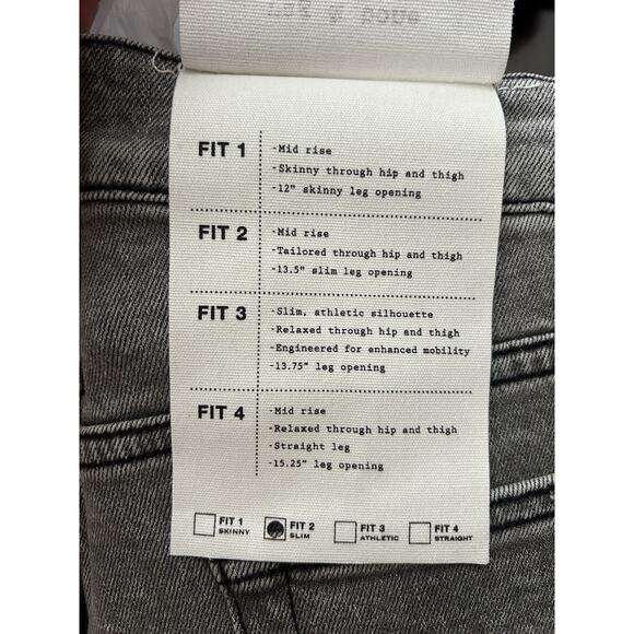 Rag & Bone Fit 2 Slim Greyson Grey Button Fly Jeans Mens Size 29x32 NWT - Picture 8 of 9